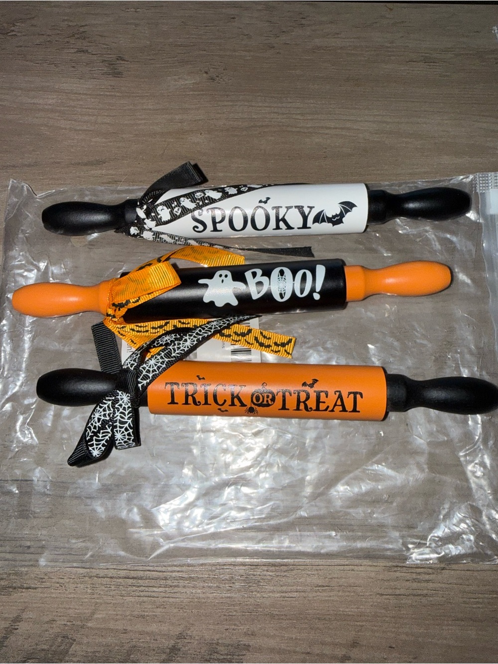 Halloween Spooky Boo Trick or Treat Rolling Pins Set